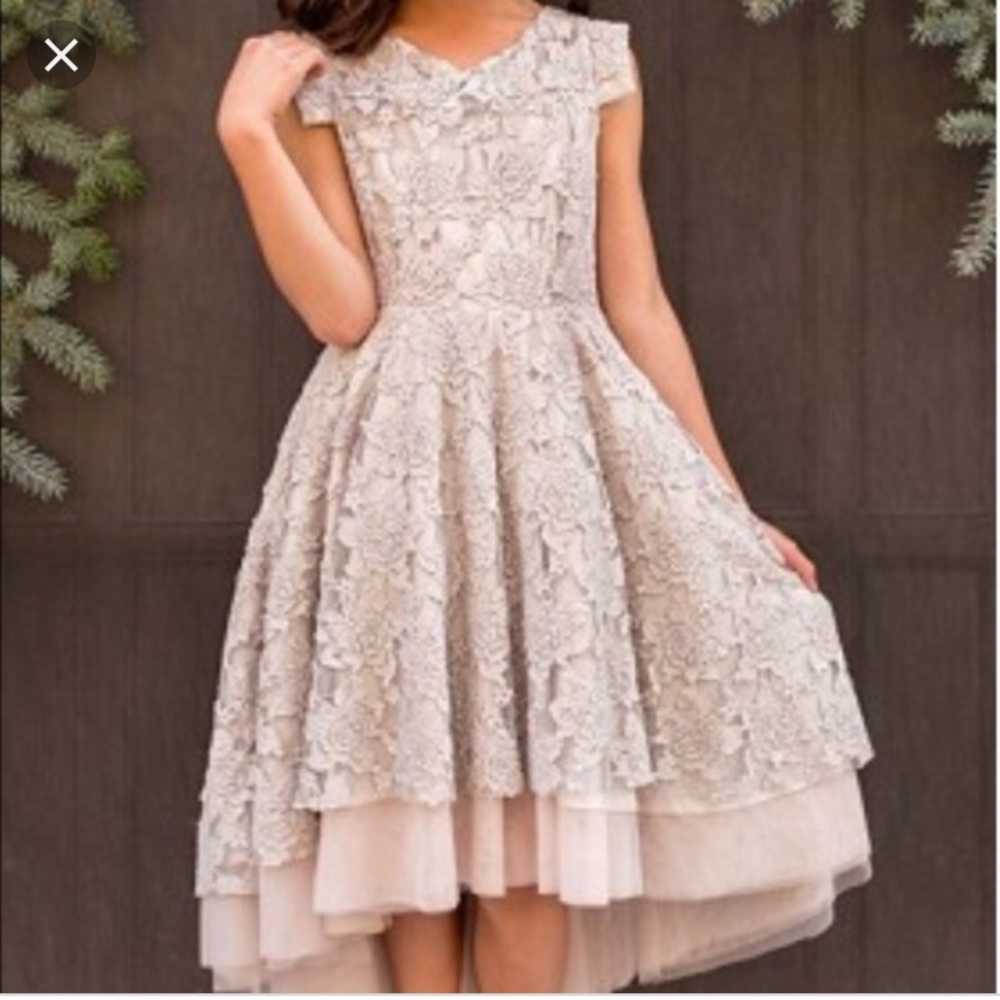 Joyfolie Jacqueline Dress In Grey/Cream size 6